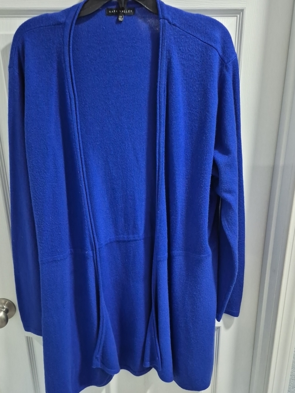 Napa Valley Women's Open-Front Cardigan in Cobalt Blue